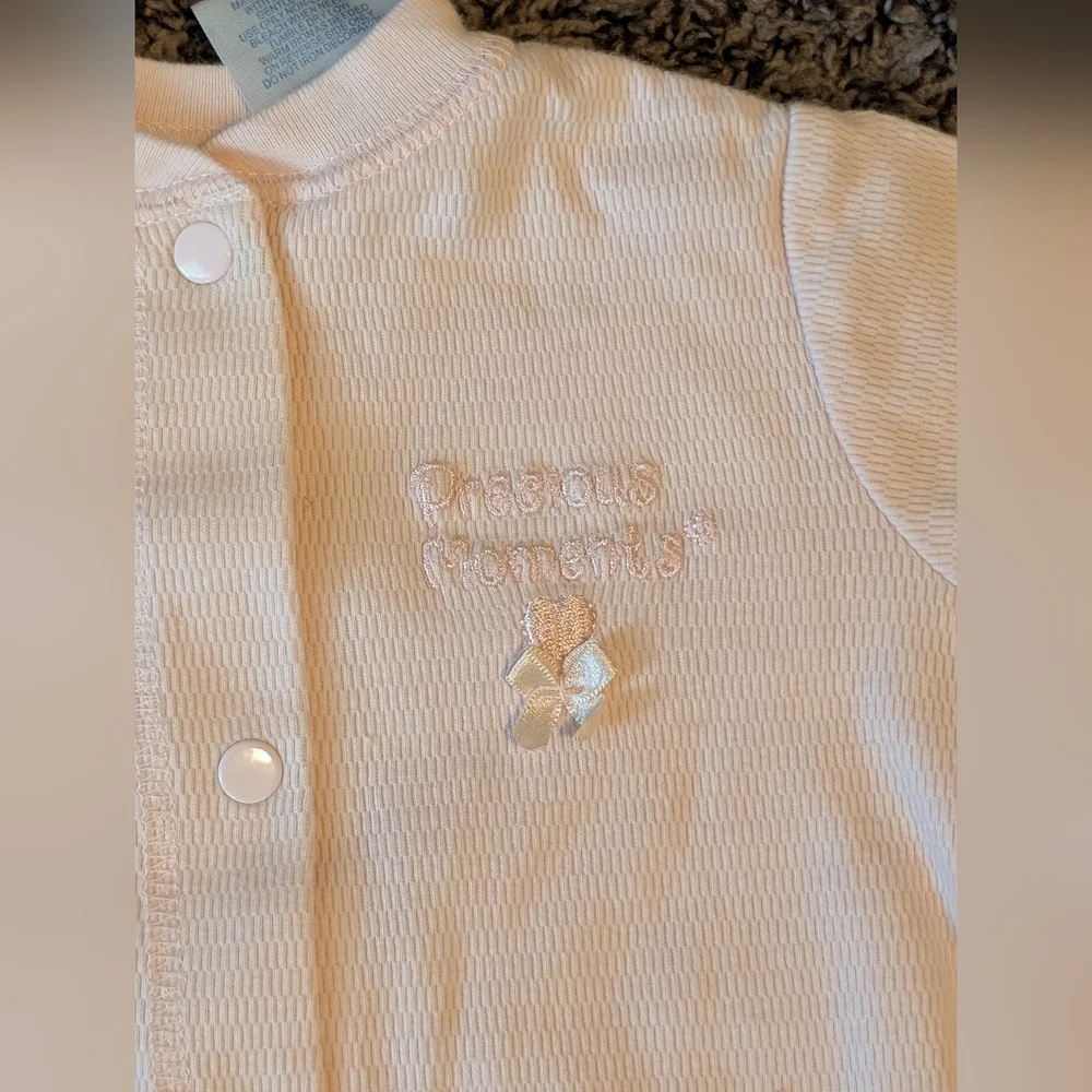 Precious Moments Baby Pink Footed Baby One Piece - Picture 3 of 4
